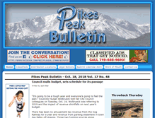 Tablet Screenshot of pikespeakbulletin.com